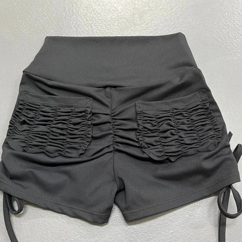 2024 Scrunched Pocket Scrunch Butt Shorts For Women Cycling Jogging Fitness High Waist Push Up Gym Shorts Women Yoga Shorts
