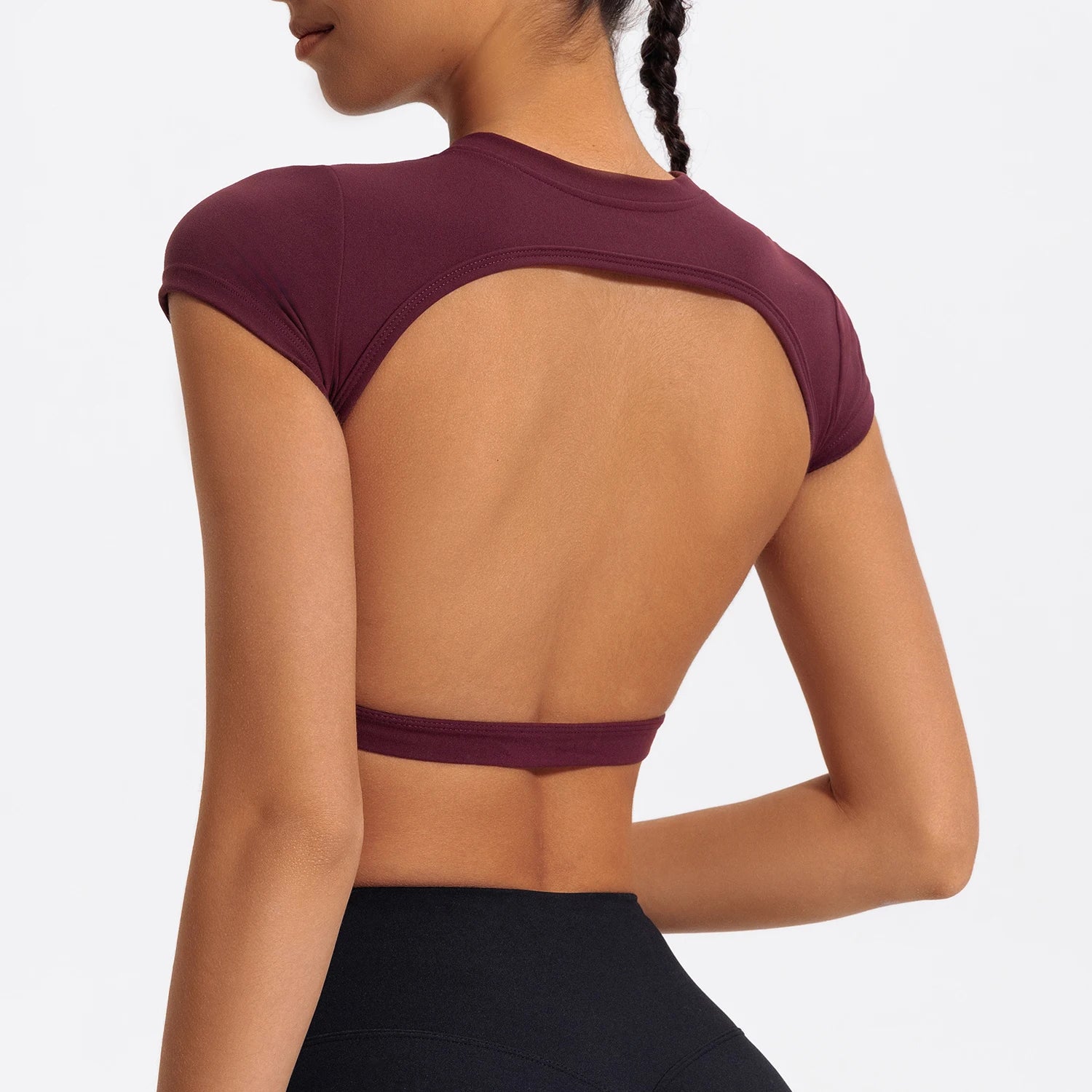 Summer Sports Short TOP Women Fitness shirts Yoga Wear Female Gym Training Suit Crop Top Women beautiful Back Tops T-Shirt