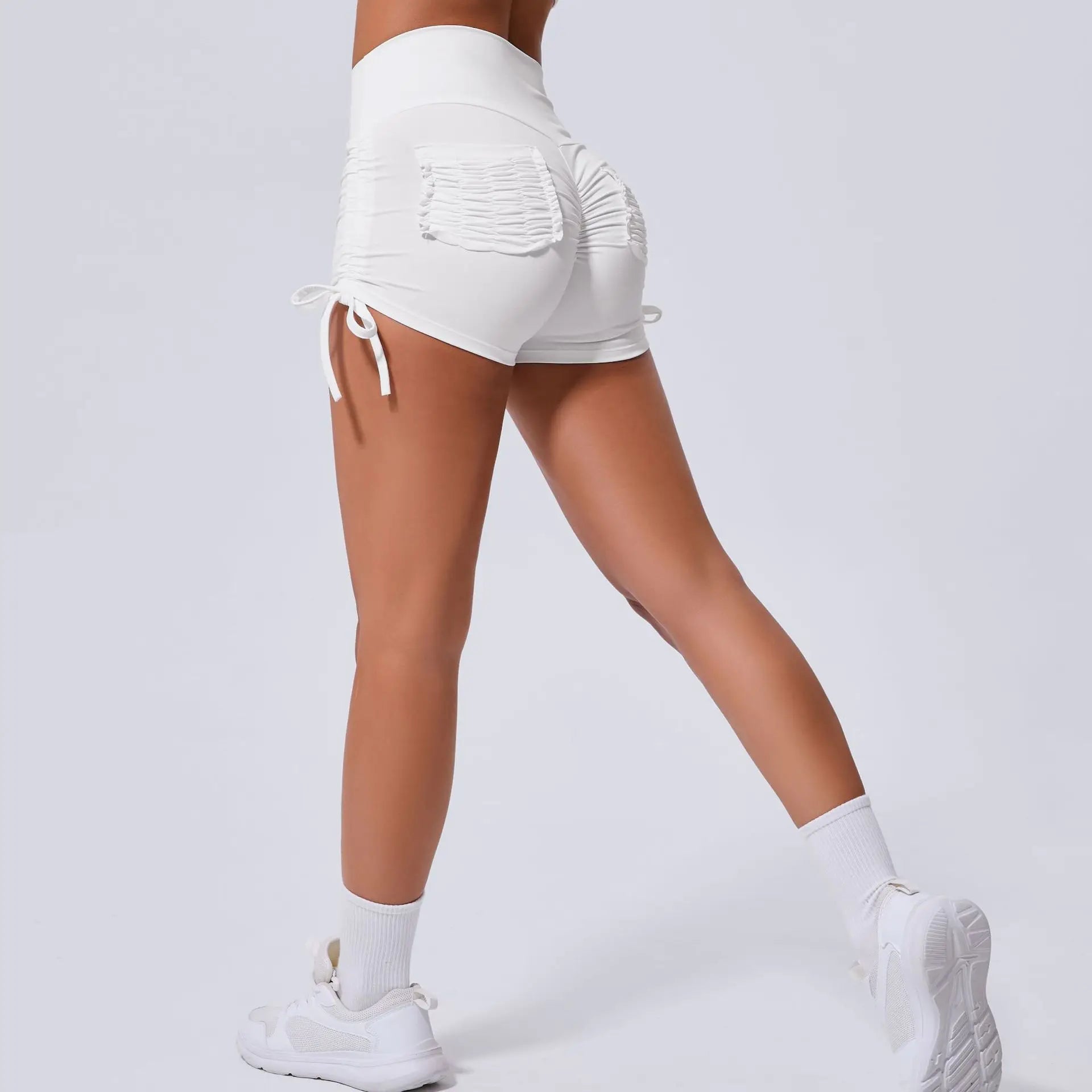 Scrunched Pocket Scrunch Butt Shorts For Women